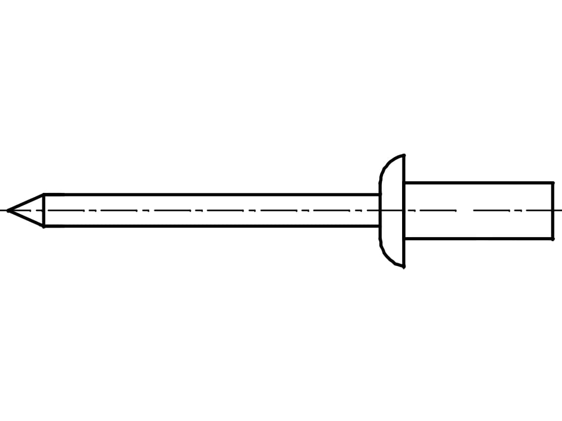 EB 88402 düz başlı sıkı kör perçinler