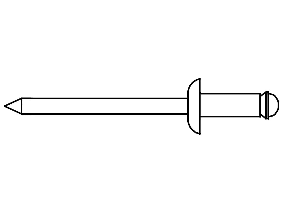 EB 88404 düz başlı genişleyen kör perçinler (muz)