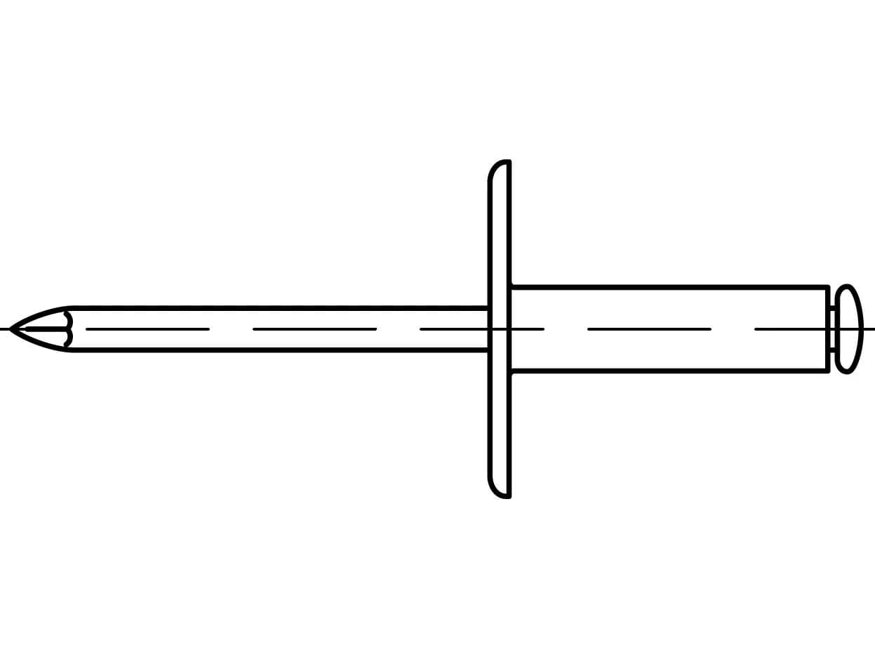 EB 88409 / ~DIN 7337C genişletilmiş başlı kör perçinler