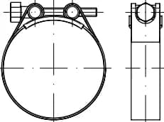 DIN 3017C mafsallı kelepçeler
