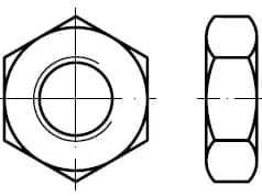 DIN 936 / ISO 4035 / PN 82153 düşük somun