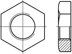 DIN 431 boru dişli altıgen somunlar