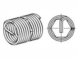 DIN 8140B kendinden kilitlemeli tel dişli ek parçaları tip Helicoil
