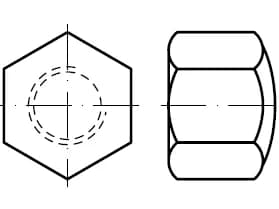 DIN 917 / PN 82182 kör somunlar