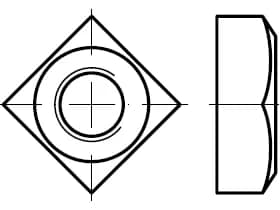 DIN 557 / PN 82151 kare somun DIN 557 / PN 82151 kare somun