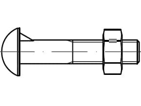 DIN 607 / PN 82410 burunlu yuvarlak başlı vidalar