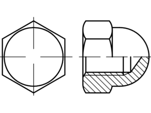 DIN 1587 / PN 82181 şapkalı somunlar