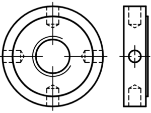DIN 1816 / PN 82466 yuvarlak delikli somunlar