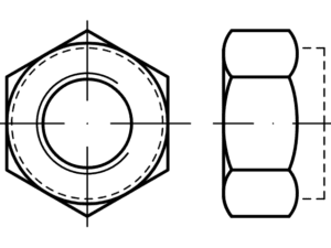 DIN 6925 / ISO 7042 kendinden kilitlemeli metal somunlar tam DIN 6925 / ISO 7042 kendinden kilitlemeli metal somunlar tam