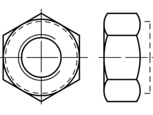 DIN 982/ ISO 7040 yüksek kendinden kilitlemeli somunlar