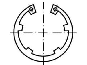 DIN 984 delikler için halkalar DIN 984 delikler için halkalar
