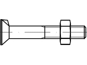 DIN 604 / PN 82408 gömme başlı burun vidaları