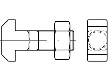 DIN 186 | DIN 188 / PN 82418 havşa başlı çekiç başlı cıvatalar