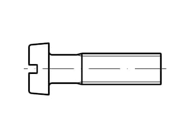 DIN 84 / ISO 1207 / PN 82215 düz tornavida için silindir başlı vidalar