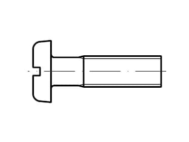 DIN85/ISO1580 düz tornavida için yuvarlak başlı vidalar