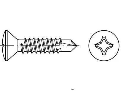 DIN 7504 S tava başlı kendinden delmeli sac vidaları