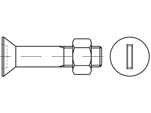 DIN 7969 inşaat için gömme başlı vidalar