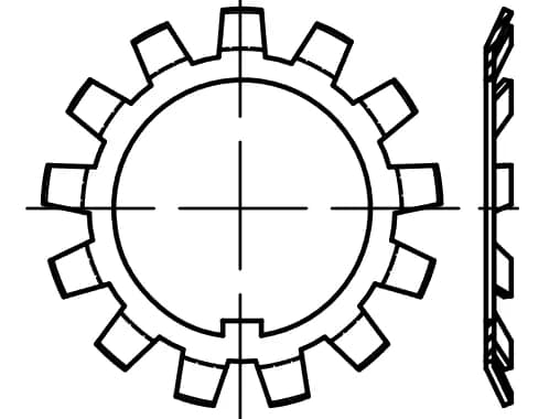 DIN 5406 yataklar için eğimli rondelalar