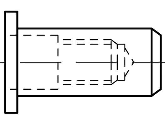 EB 88480 silindirik perçin somunları silindirik yaka kör