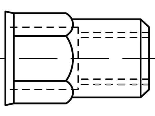 EB 88484 Küçük konik başlı altıgen perçin somunları