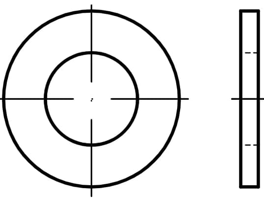 DIN 125 | DIN 126 / ISO 7089 | ISO 7090 / PN 82005 yuvarlak düz rondelalar
