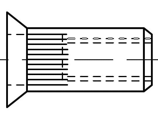 EB 88424 R tırtıklı perçin somunları konik yaka EB 88424 R tırtıklı perçin somunları konik yaka