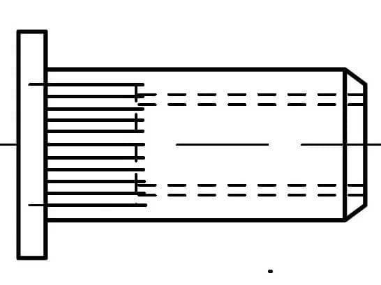 EB 88423 R tırtıklı perçin somunları silindirik yaka
