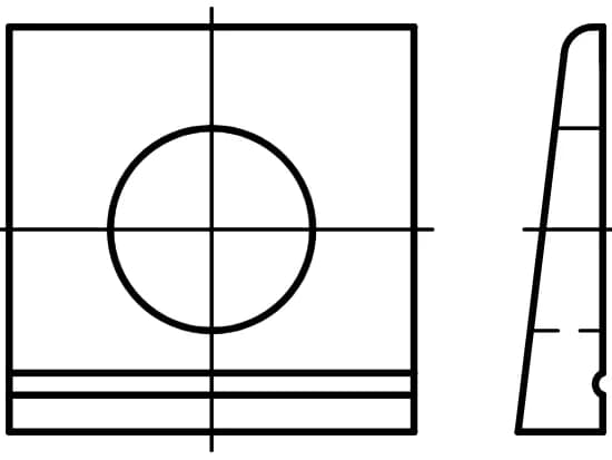 DIN 435 / PN 82009 T-kirişler için kama rondelaları