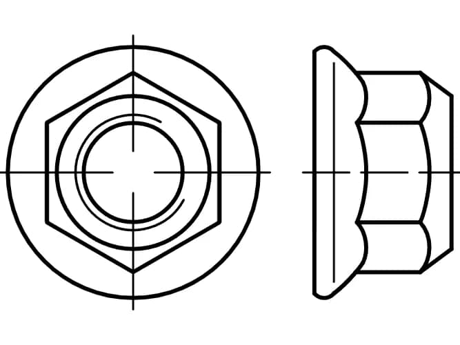 DIN 6927 / ISO 7044 / EN 1664 kendinden kilitlemeli somunlar DIN 6927 / ISO 7044 / EN 1664 kendinden kilitlemeli somunlar