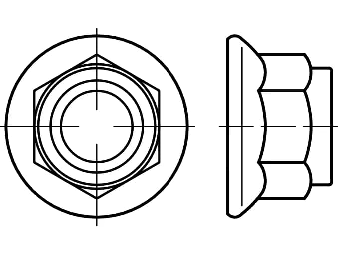 DIN 6926 / EN 1663 kendinden kilitlemeli somunlar DIN 6926 / EN 1663 kendinden kilitlemeli somunlar
