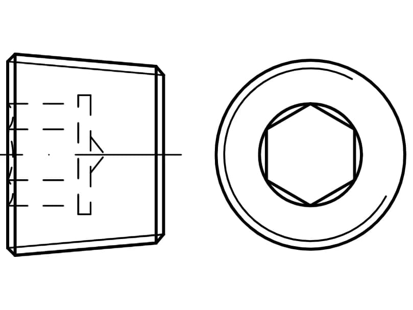 DIN 906 Allen soketli fişler