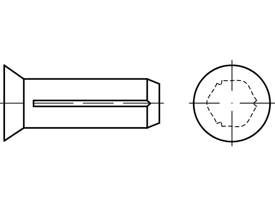 DIN 1477 / ISO 8747 / PN 82982 konik başlı perçin pimleri