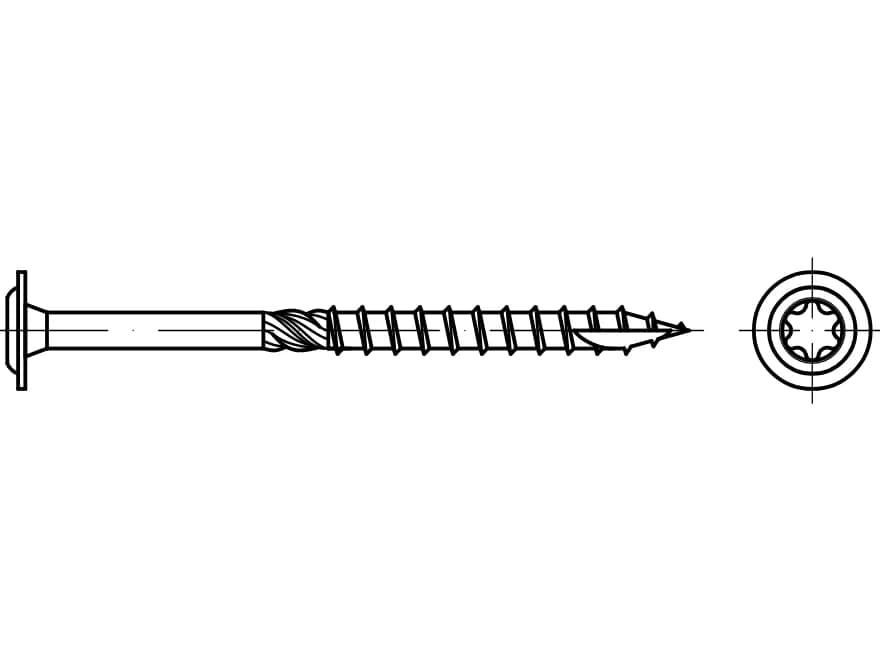 EB 88193 TURBO Ahşap yapılar için rondela başlı vidalar TURBO CE EB 88193 TURBO Ahşap yapılar için rondela başlı vidalar TURBO CE