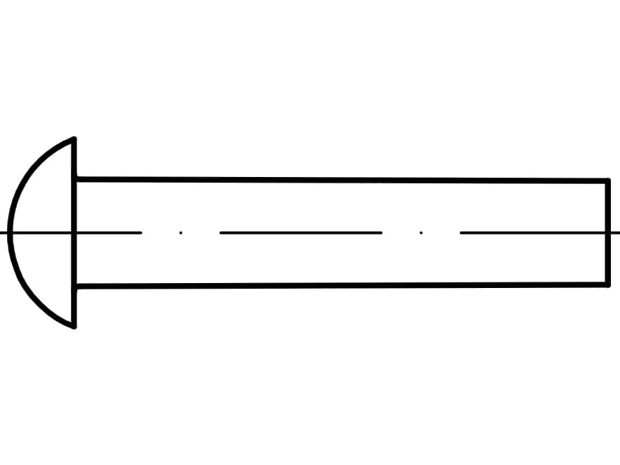 DIN 660 / ISO 1051 / PN 82952 yuvarlak başlı perçinler