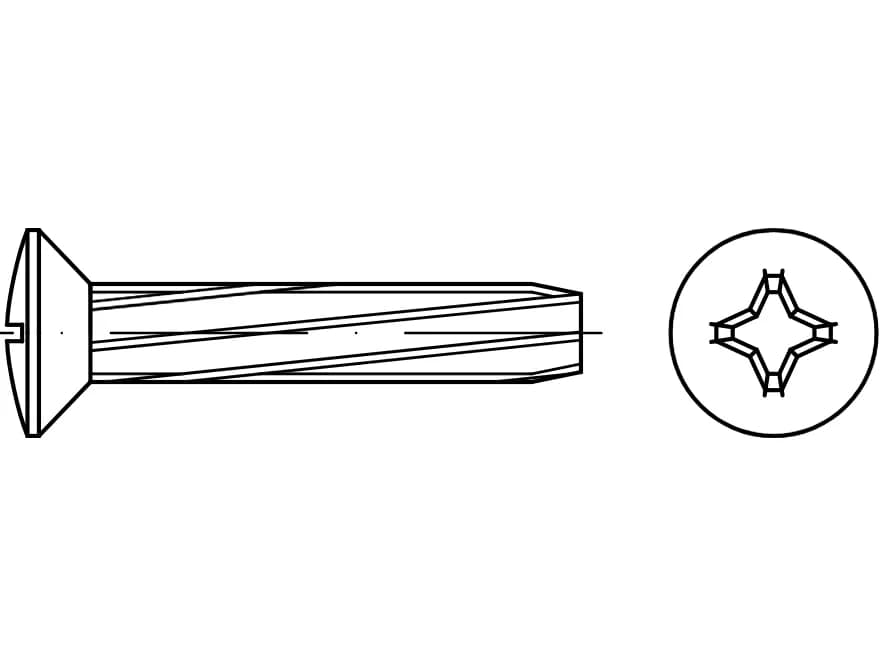 DIN 7516 E tava başlı kendinden diş açan vidalar