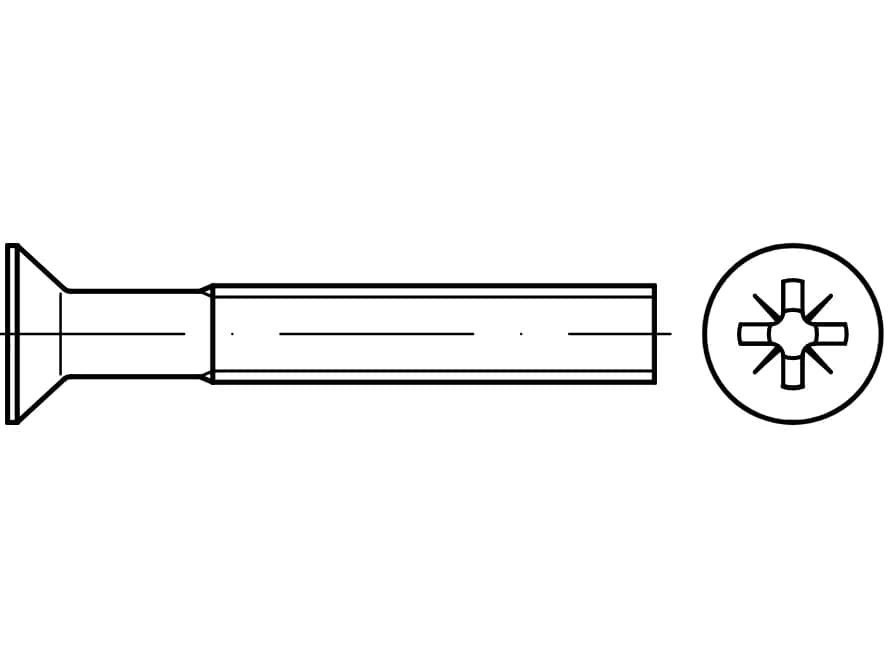 DIN 965 / ISO 7046 / PN 82208 gömme başlı vidalar