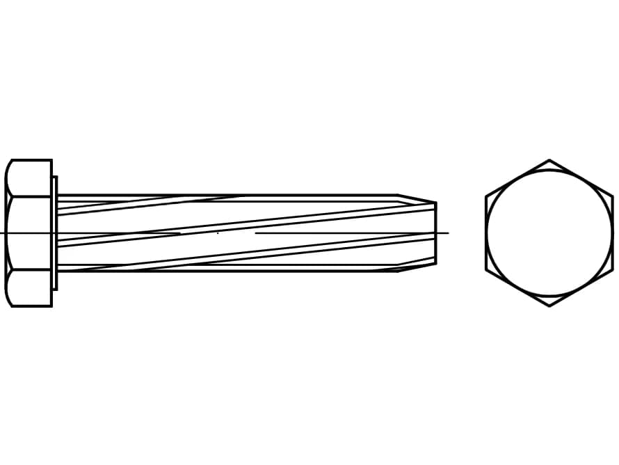 DIN 7513A altıgen başlı kendinden diş açan vidalar