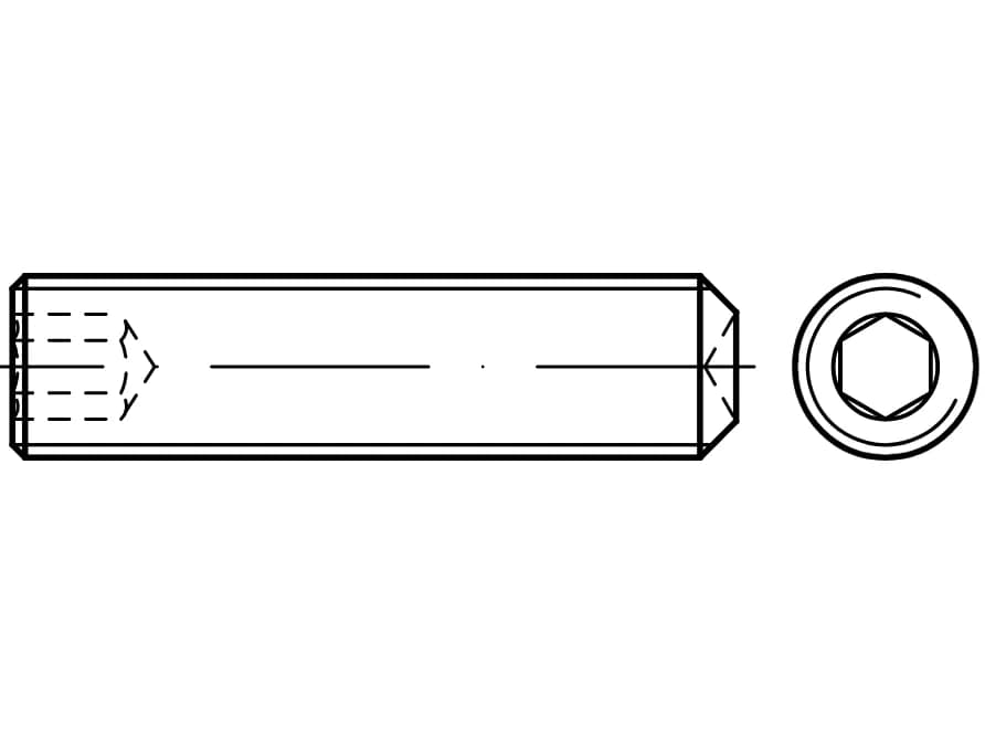 DIN 916 / ISO 4029 / PN 82317 gömme başlı vidalar