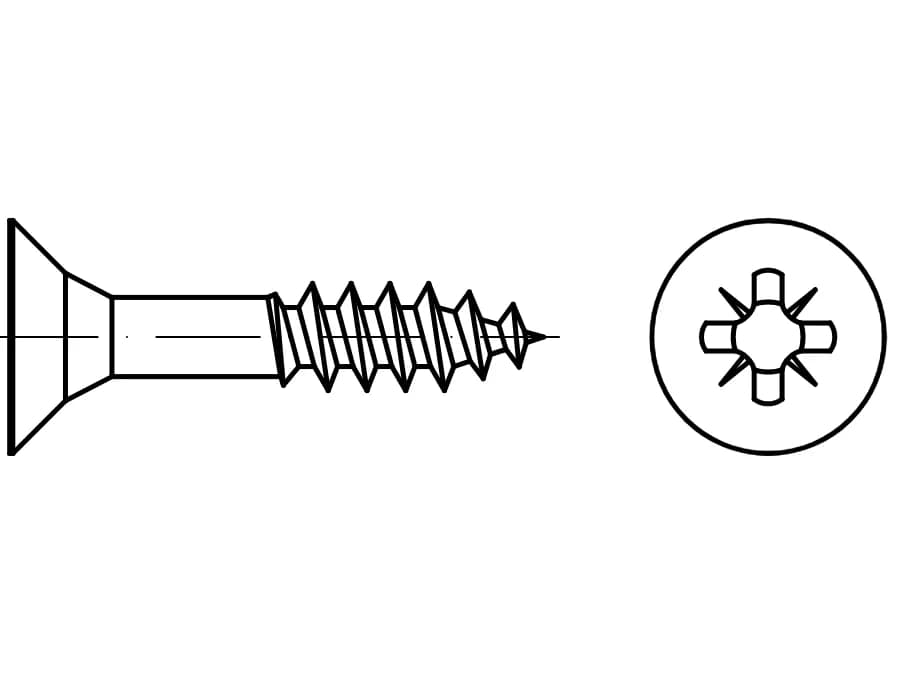 EB 88097 / DIN 7997 Gömme başlı ve Phillips soketli sertleştirilmiş vidalar