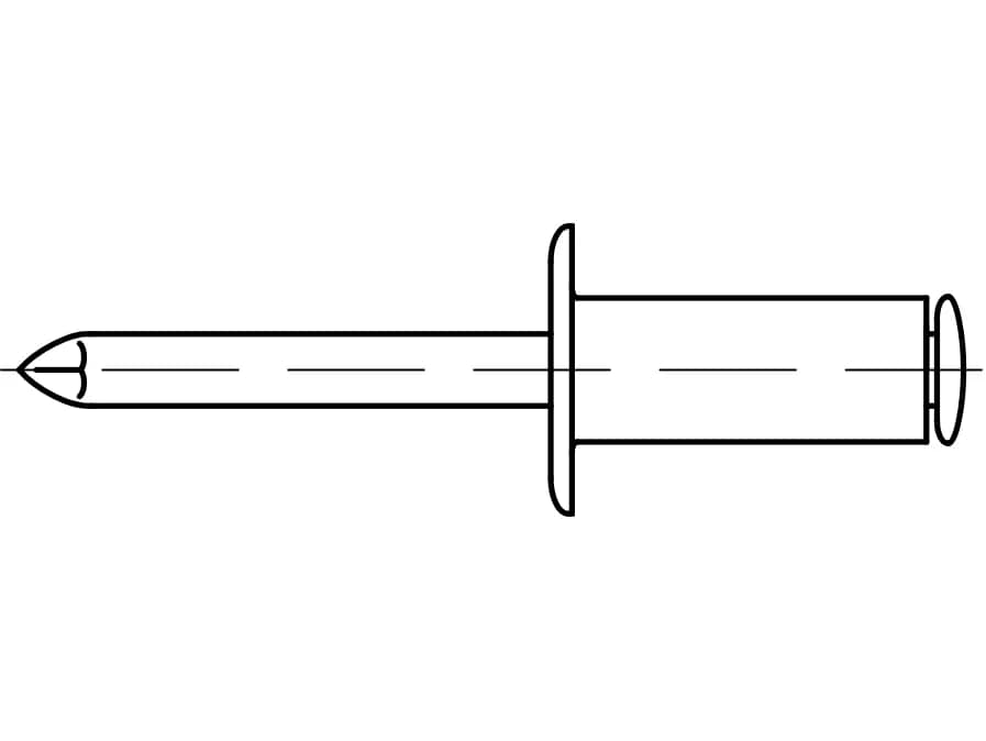 EB 88401 / DIN 7337 A / ISO 15977 / PN 82971 düz başlı kör perçinler