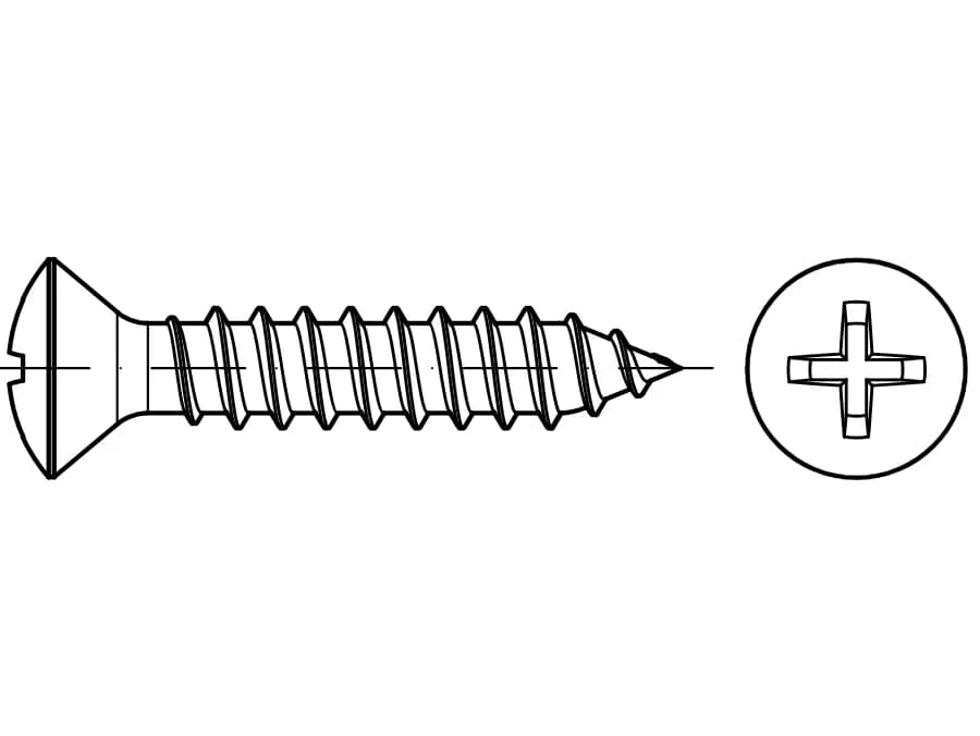 DIN 7983 / ISO 7051 / PN 83115 tava başlı sac vidaları
