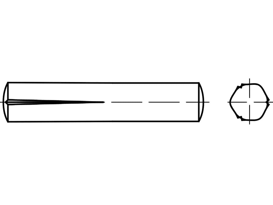 DIN 1472 / ISO 8745 çentikli pimler
