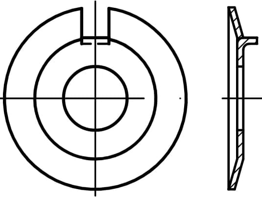 DIN 432 / PN 82011 Burunlu katlanır pedler