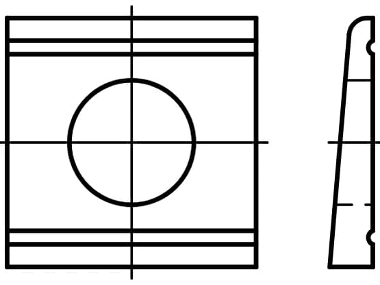 DIN 434 / PN 82018 Sezaryenler için kama rondelaları