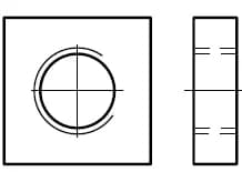 DIN 562 / PN 82151 alçak kare somun