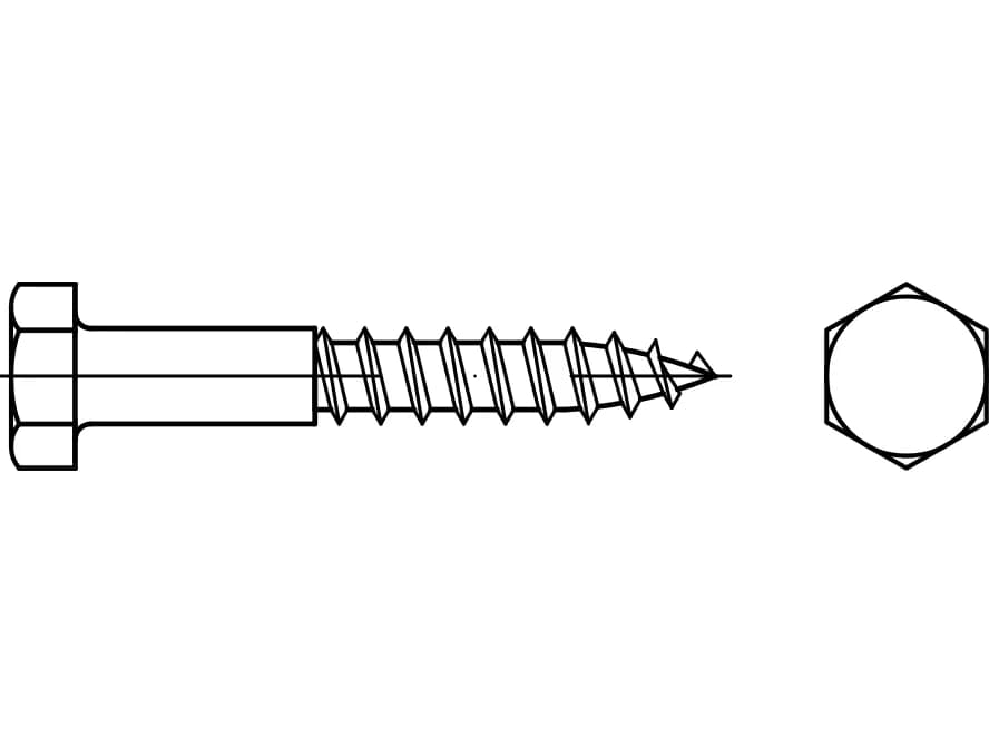 DIN 571 / PN 82501 altıgen başlı