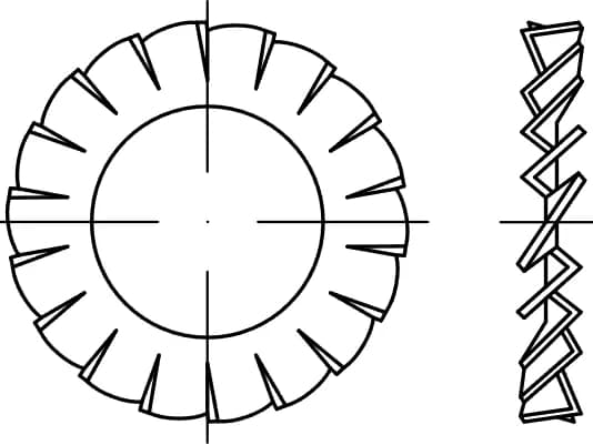 DIN 6798A fan yaylı rondelalar
