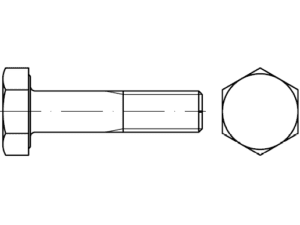 DIN 6914 / EN 14399-4 ön gerilimli bağlantılar için cıvatalar HV yapısal cıvataları
