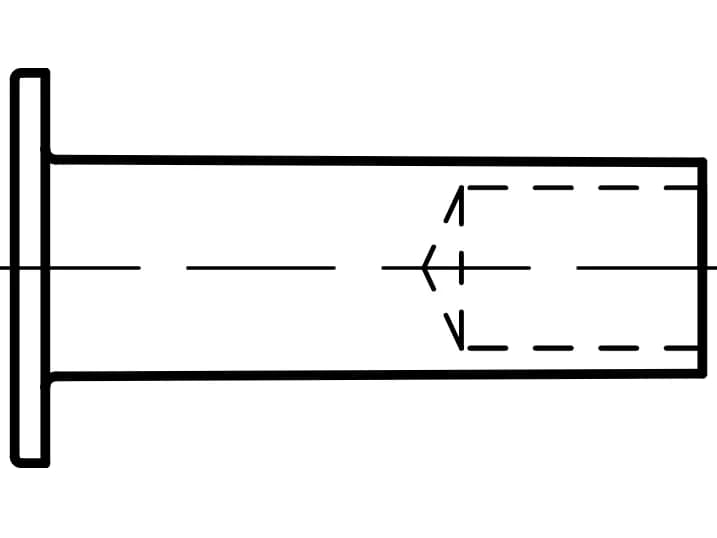 DIN 7338 / PN 82976 silindirik başlı içi boş perçinler