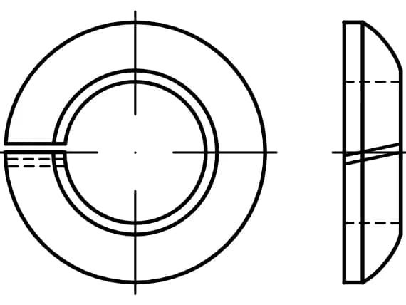 DIN 74361C tekerlekler için yaylı rondelalar